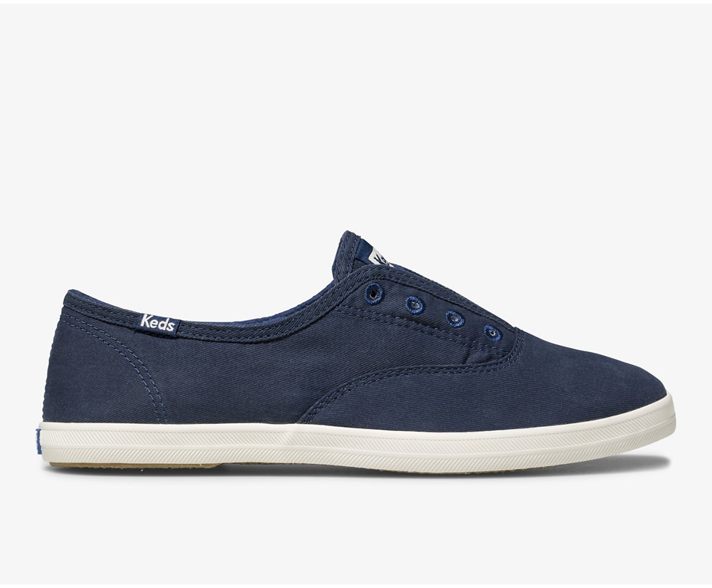 Slip Ons Keds Mujer Azules - Chillax Seasonal Washable - 1974-ESIZF